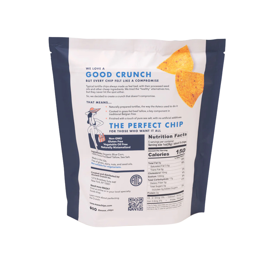 Masa Tortilla Chips - Blue Corn